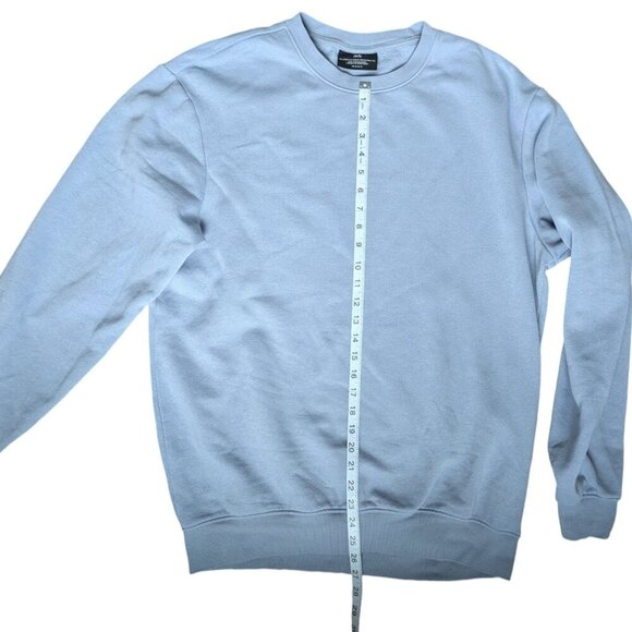 H&M Pastel Blue Oversized Crewneck Sweater Men Size Medium - Picture 6 of 12